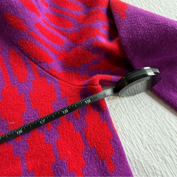 Purple and Red Fair Isle Turtleneck Sweater - Picture 5 of 8
